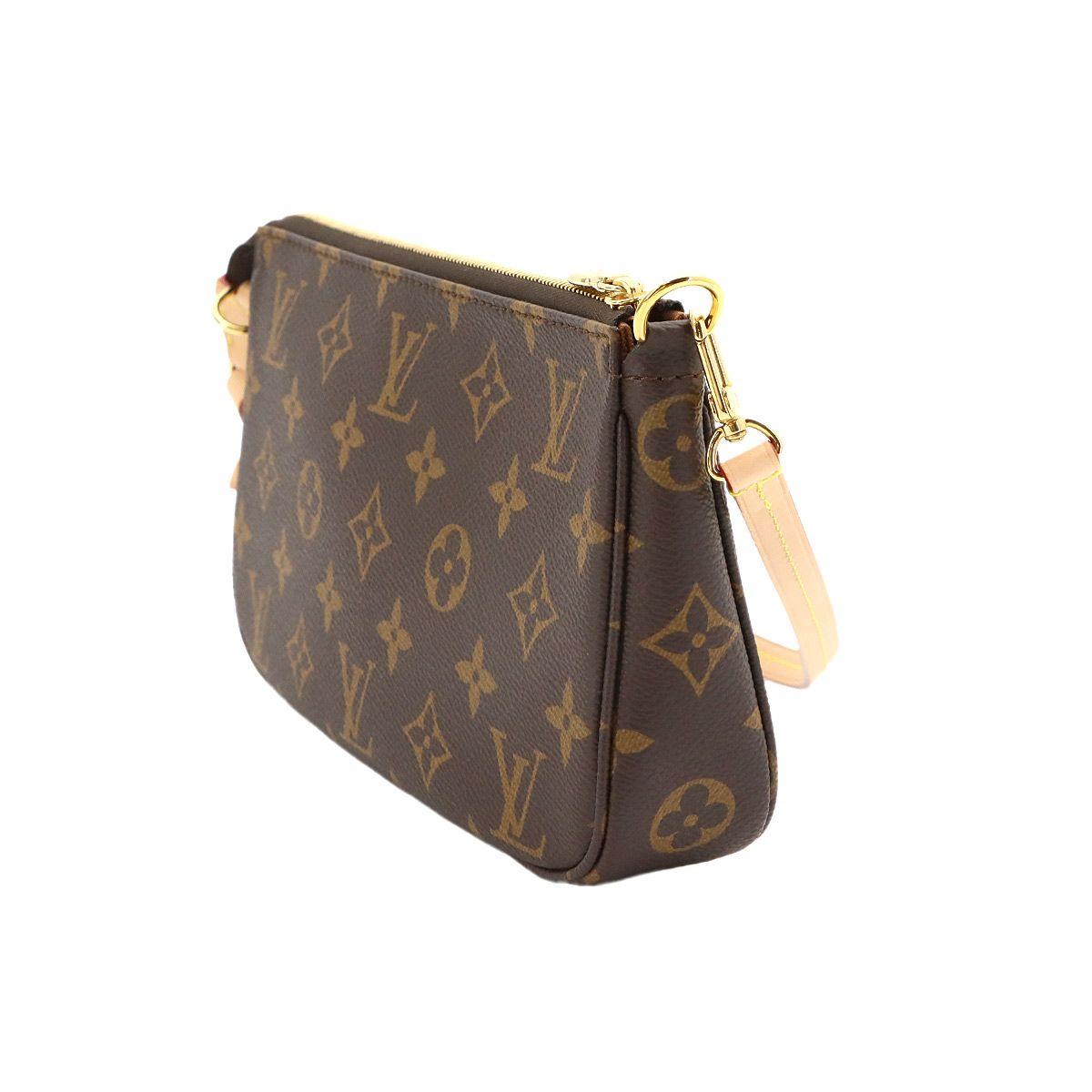 Louis Vuitton Monogram Pochette Hand Bag Brown — view 3