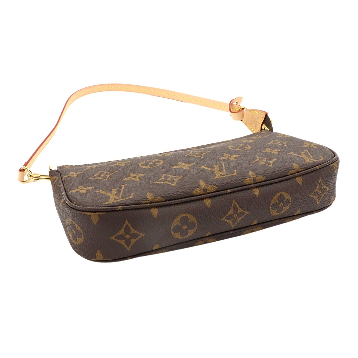 Louis Vuitton Monogram Pochette Hand Bag Brown — view 4