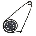 Loewe Mechano Pin Metal Leather Black Brooch