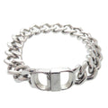 Dior Logo Icon Chain Link Bracelet Metal Silver