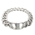 Dior Logo Icon Chain Link Bracelet Metal Silver