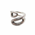 Hermes Chaine D'ancre Punk Twist Ring 925 Sterling Silver
