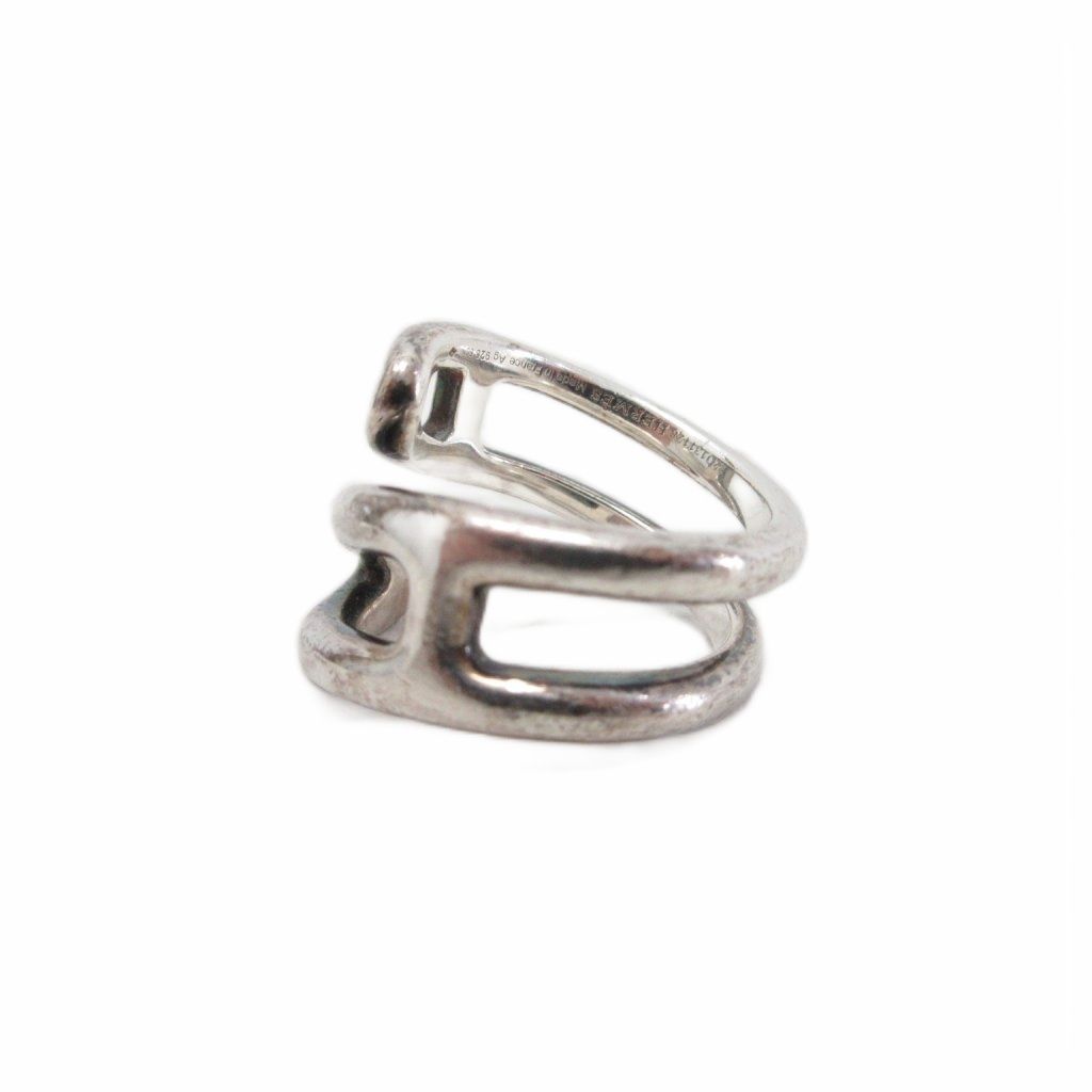 Hermes Chaine D'ancre Punk Twist Ring 925 Sterling Silver — view 2
