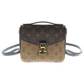 Louis Vuitton Monogram Reverse Pochette Metis Handbag Backpack Brown Leather