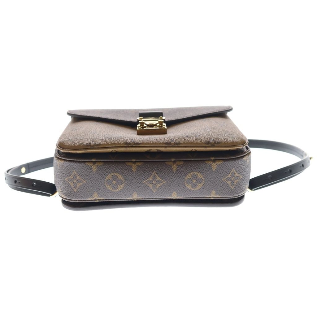 Louis Vuitton Monogram Reverse Pochette Metis Handbag Backpack Brown Leather — view 4