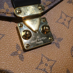 Louis Vuitton Monogram Reverse Pochette Metis Handbag Backpack Brown Leather — view 6