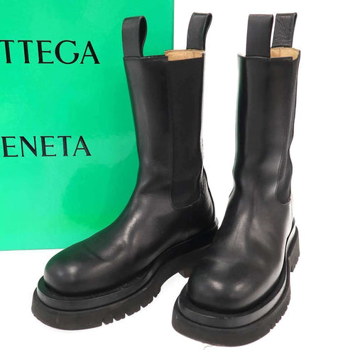 Bottega Veneta Lug Boots Long Black