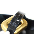 Bottega Veneta Rug Mary Jane Buckle Leather Shoes Black Gold — view 7