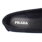Prada Suede Leather Driving Shoes Navy — view 5