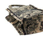 Dior Book Tote Mini Shoulder Bag Phone 2-Way Beige Canvas — view 5