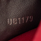 Louis Vuitton Pochette Lockme Chain Slanted Shoulder Bag Wine Red Beige Leather — view 6