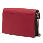 Louis Vuitton Pochette Lockme Chain Slanted Shoulder Bag Wine Red Beige Leather — view 2