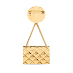 Chanel CC Logo Quilted Bag Motif Brooch Gold Plated — view 2