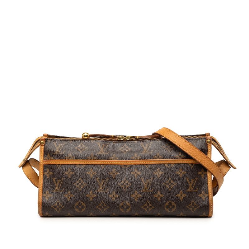Louis Vuitton Monogram Popincourt Long Crossbody Shoulder Bag Brown Leather