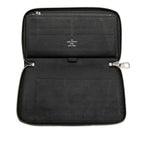 Louis Vuitton Damier Graphite Zippy Organizer Zip Around Wallet Black Leather — view 5