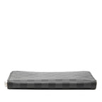 Louis Vuitton Damier Graphite Zippy Organizer Zip Around Wallet Black Leather — view 3
