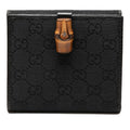 Gucci GG Canvas Bamboo Bifold Wallet Black