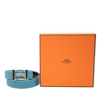 Hermes Constance Belt Reversible 85 Black Blue Jean Box Calf Taurillon Clemence — view 7