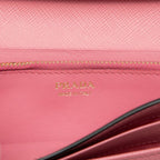 Prada Wallet Pink Multi Color Saffiano Leather — view 6