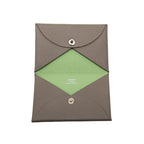 Hermes Calvi Verso Card Case Etain Gray Vert Cricket Veau Epsom — view 4
