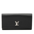 Louis Vuitton Portefeuille Lockme 2 Wallet Black Leather