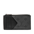 Louis Vuitton Monogram Eclipse Reverse Coin Case Card Fragment Black Gray