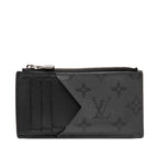 Louis Vuitton Monogram Eclipse Reverse Coin Case Card Fragment Black Gray