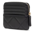 Chanel 19 CC Logo Quilted Zip Coin Purse Card Case Black Lambskin — view 2