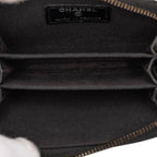 Chanel CC Logo Quilted Card Case Black Lambskin — view 6