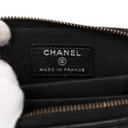 Chanel CC Logo Quilted Card Case Black Lambskin — view 8
