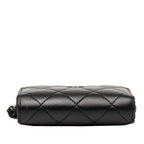 Chanel CC Logo Quilted Card Case Black Lambskin — view 3
