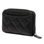 Chanel CC Logo Quilted Card Case Black Lambskin — view 2