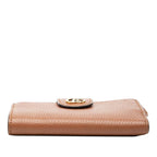 Gucci GG Marmont Bamboo Bifold Wallet Compact Brown Leather — view 3