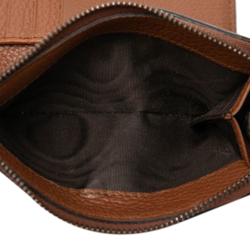 Gucci GG Marmont Bamboo Bifold Wallet Compact Brown Leather — view 5