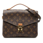 Louis Vuitton Monogram Pochette Metis MM 2-Way Shoulder Bag Brown Leather