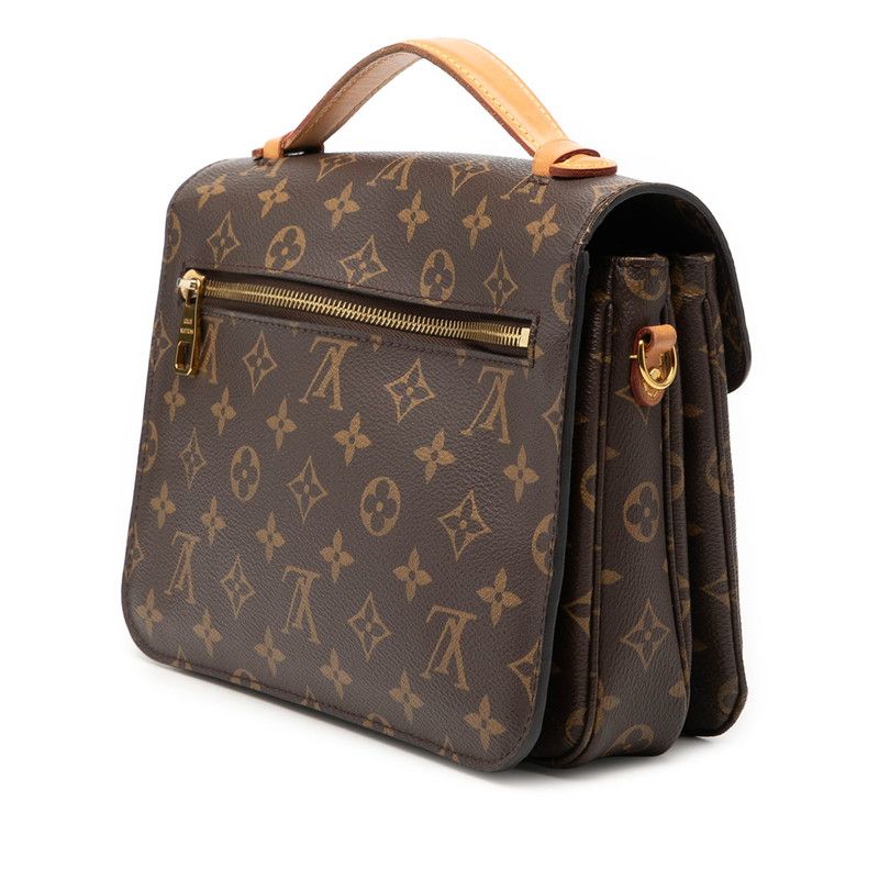 Louis Vuitton Monogram Pochette Metis MM 2-Way Shoulder Bag Brown Leather — view 2