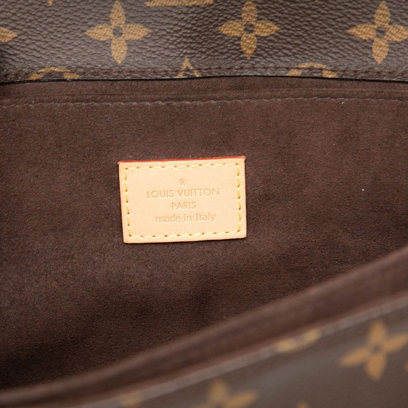 Louis Vuitton Monogram Pochette Metis MM 2-Way Shoulder Bag Brown Leather — view 6