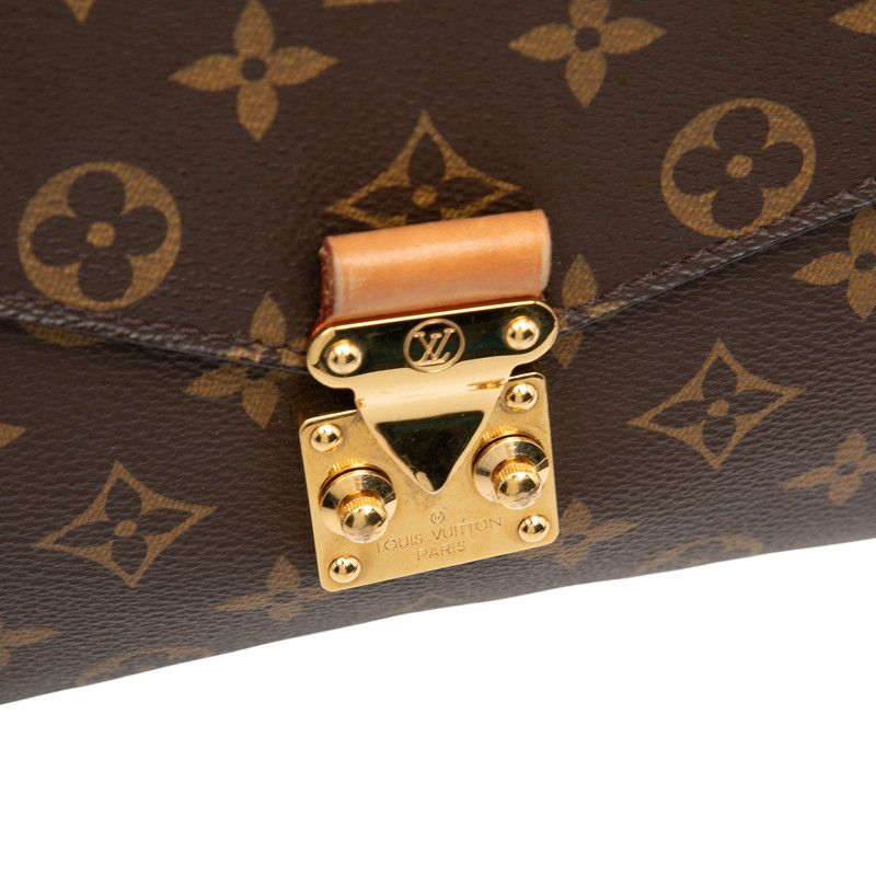 Louis Vuitton Monogram Pochette Metis MM 2-Way Shoulder Bag Brown Leather — view 4