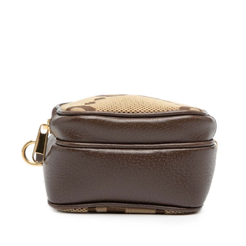 Gucci Jumbo GG 2-Way Shoulder Bag Beige Brown Canvas Leather — view 3