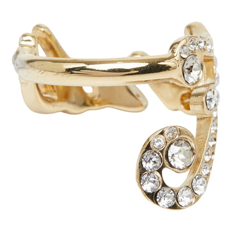 Fendi Logo Ring Gold Crystal Plated — view 4