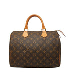 Louis Vuitton Monogram Speedy 30 Vintage Mini Boston Bag Brown Leather