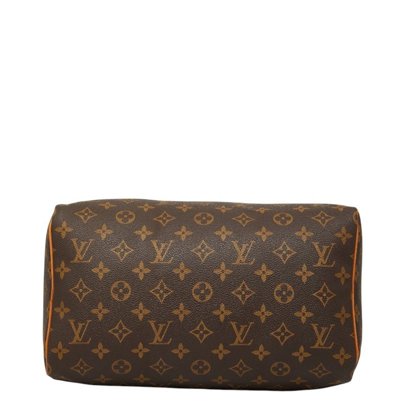 Louis Vuitton Monogram Speedy 30 Vintage Mini Boston Bag Brown Leather — view 3