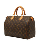 Louis Vuitton Monogram Speedy 30 Vintage Mini Boston Bag Brown Leather — view 2