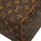 Louis Vuitton Monogram Speedy 30 Vintage Mini Boston Bag Brown Leather — view 6
