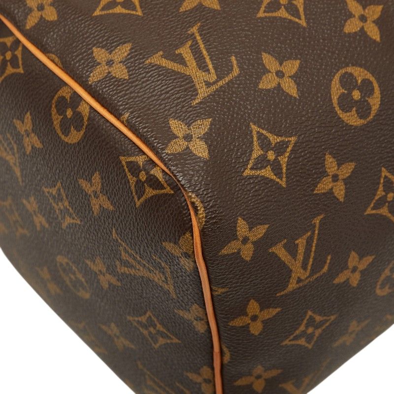 Louis Vuitton Monogram Speedy 30 Vintage Mini Boston Bag Brown Leather — view 5