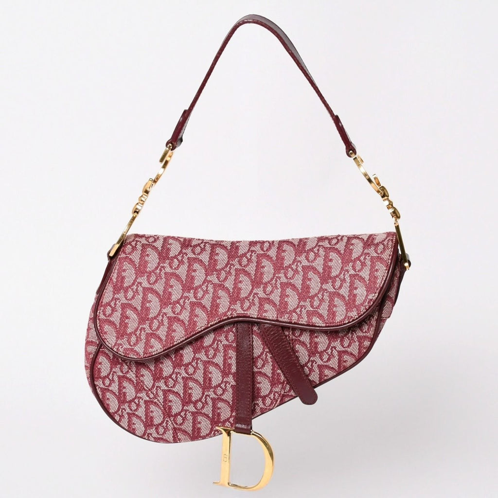 Dior Saddle Bag Trotter All Over Print Cotton Canvas