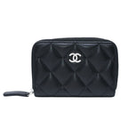 Chanel Classic Zip Coin Purse CC Logo Lambskin Black — view 2