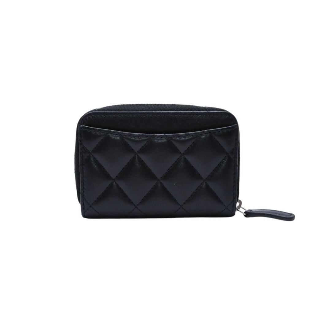 Chanel Classic Zip Coin Purse CC Logo Lambskin Black — view 3