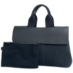 Hermes Valparaiso PM Handbag Tote Toilet Blanc Black