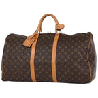 Louis Vuitton Keepall 55 Boston Bag Monogram Brown